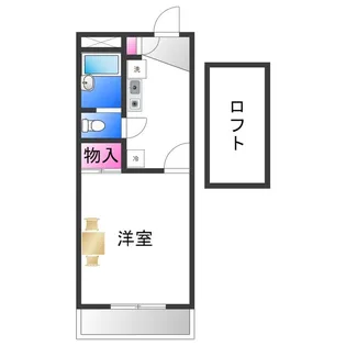 レオパレス花水木二番館【213号室】の間取り
