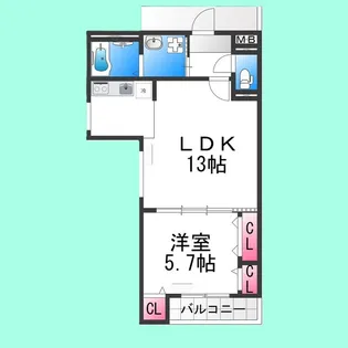 フジパレス堺大浜公園Ⅱ番館【1階】の間取り