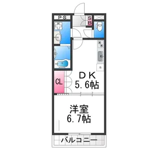 大仙パークサイド【201号室】の間取り