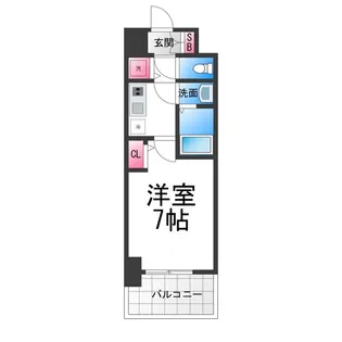 Alivis堺浜寺【9階】の間取り