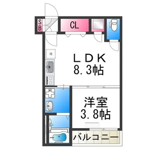 グラースコート【1階】の間取り