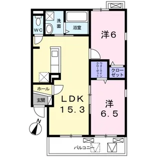 サンヴァリエⅡ【1階】の間取り