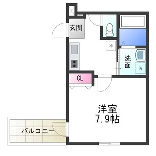 フジパレス新金岡Ⅱ番館【3階】の間取り