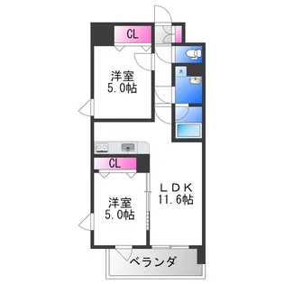 プレステージ9番館【404号室】の間取り