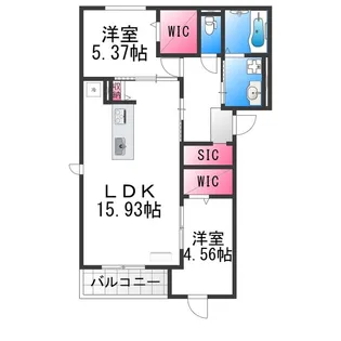 gemma garden 堺東【3階】の間取り
