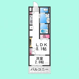 七道西町エヌエム・キャトフ・ヴァン・キャトルズ【1階】の間取り