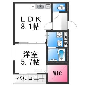 フジパレス新金岡Ⅲ番館【1階】の間取り