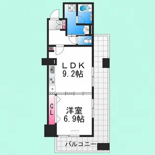 セントラル堺東【502号室】の間取り