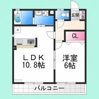 アムール Lively常磐【101号室】の間取り