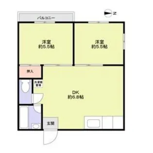 西山ハイツ【2階】の間取り