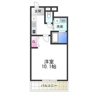サン フィオーレ長尾Ⅰ番館【3階】の間取り