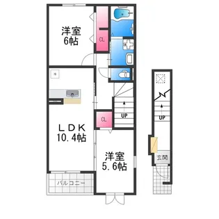 グリーンパークハイム【2階】の間取り