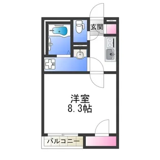 クレイノサンライズ楠【203号室】の間取り