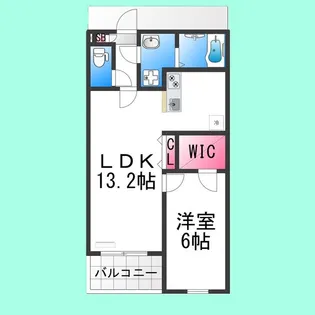 ジーメゾン石津町東ブリシエ【2階】の間取り