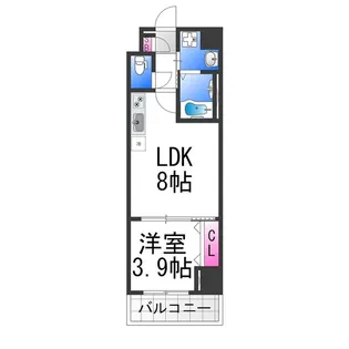 グランパシフィック堺東innovation【404号室】の間取り