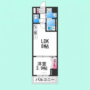 グランパシフィック堺東innovation【904号室】の間取り