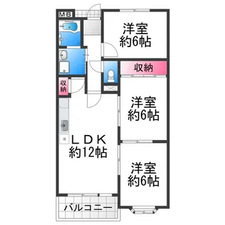 浜寺パークハイツ【2階】の間取り