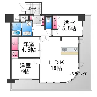 フェニックス堺東【803号室】の間取り