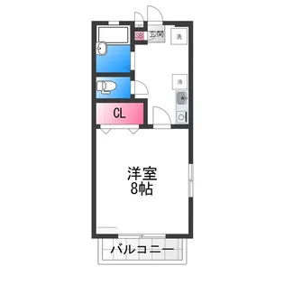 フレンテ鳳【2階】の間取り