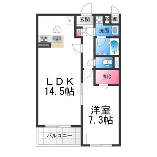 ヴィリアン【102号室】の間取り