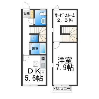 エル・セレーノ香ヶ丘【104号室】の間取り