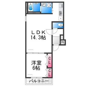 フジパレス堺大浜中町Ⅴ番館【1階】の間取り