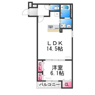 フジパレス堺大浜中町Ⅴ番館【102号室】の間取り