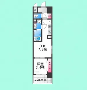 スペチアーレ堺【2階】の間取り