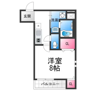 フジパレス上野芝Ⅴ番館【3階】の間取り