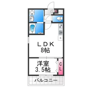 ジーメゾン東浅香山ラクセル【2階】の間取り
