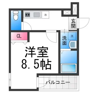 フジパレス諏訪ノ森駅東【1階】の間取り