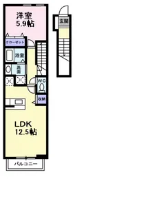 エクセレント 大美野【2階】の間取り