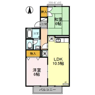 サンモール北花田B【101号室】の間取り