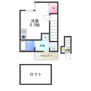 あんしん+出島町08−4007【2階】の間取り