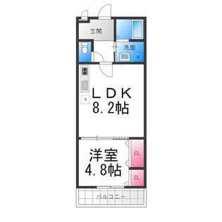 フジパレス石津川WEST【1階】の間取り