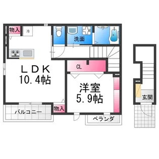 1LDKの間取り画像