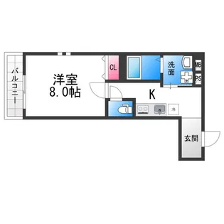 フジパレス上野芝Ⅲ番館【3階】の間取り
