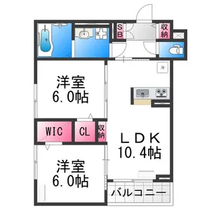 シェール【1階】の間取り