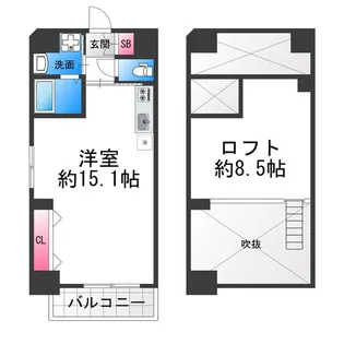 パークナードフィットなかもず【10階】の間取り