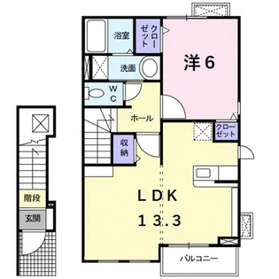 クレメント【2階】の間取り