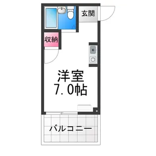 ミューゼス上野芝【106号室】の間取り