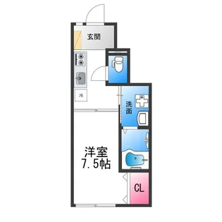 プリッ2少林寺町西【1階】の間取り