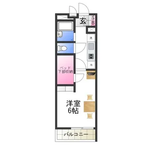 レオパレス向陵西【2階】の間取り