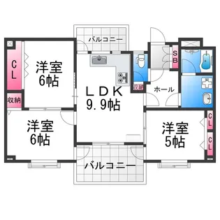 オークヒル【403号室】の間取り