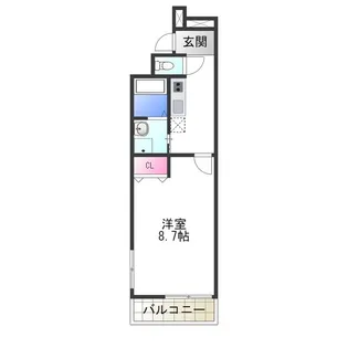 フジパレス湊駅北ノース【203号室】の間取り