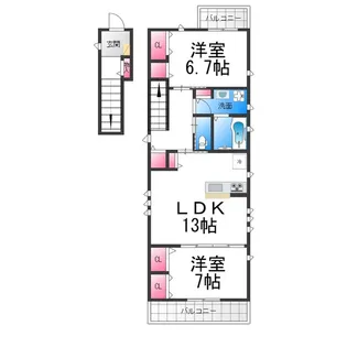 Libert’e【2階】の間取り