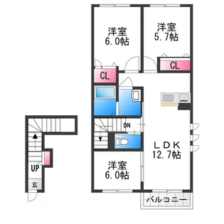 ソラーナ鳳【2階】の間取り