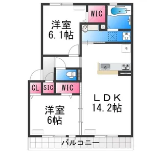 グレース コート 黒土【1階】の間取り