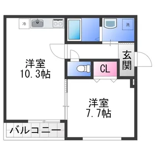 フジパレス奏【2階】の間取り