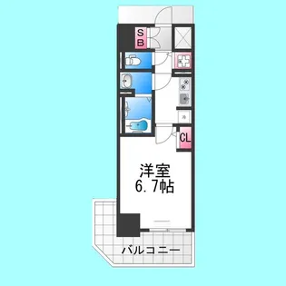 S-RESIDENCE堺湊駅前azure【3階】の間取り